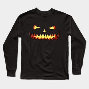 Halloween Evil Pumpkin Spooky Render Long Sleeve T-Shirt